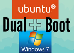 logotipo do ubuntu e do windows 7